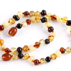 Mixed Round Amber Necklace for Children - Amber SOS