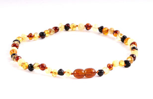 Mixed Round Amber Necklace for Children - Amber SOS