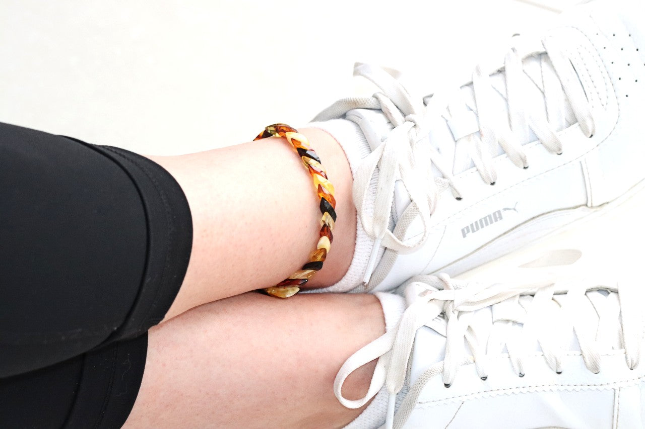 Layered Multi Bead Adult Anklet