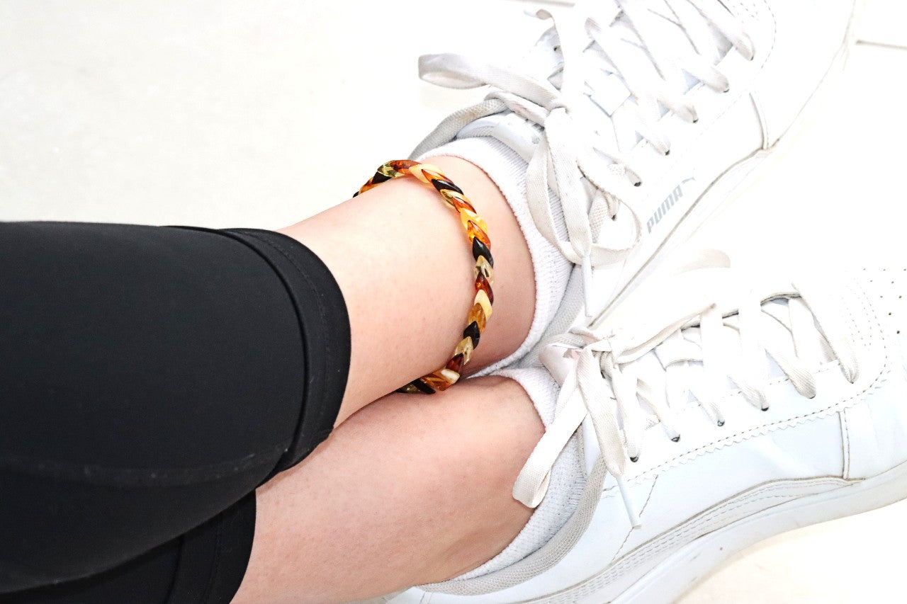 Layered Multi Bead Adult Anklet