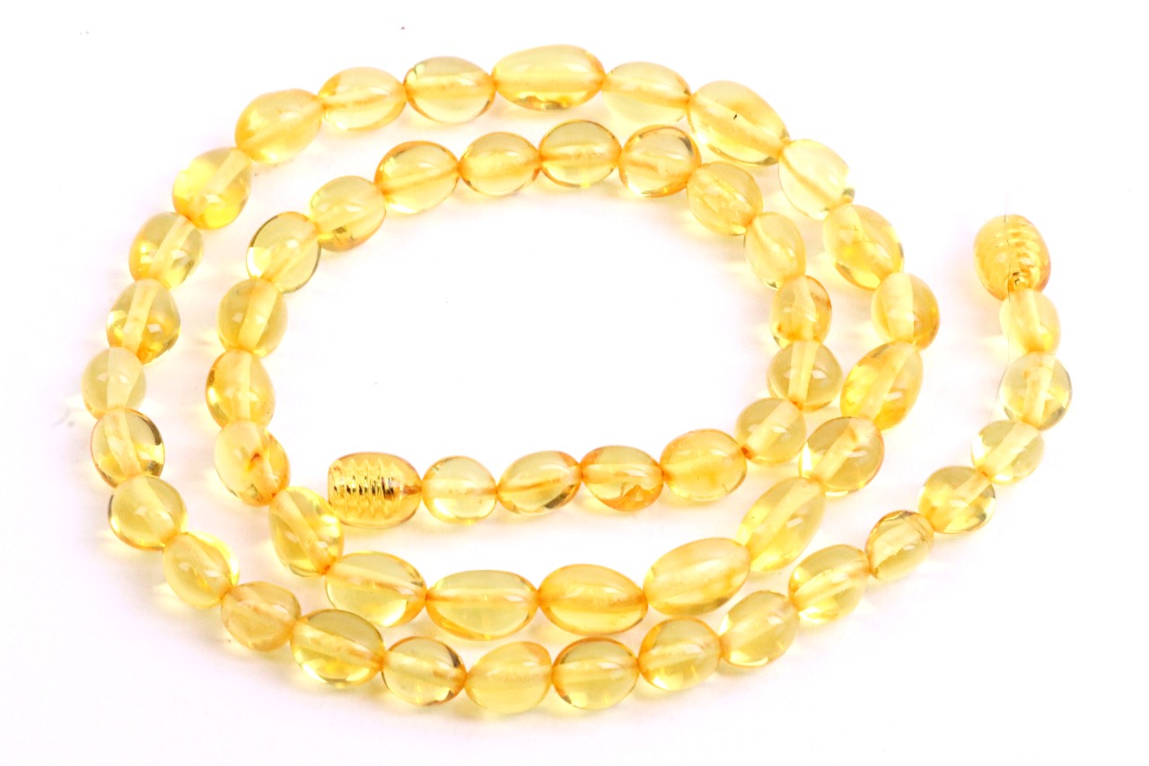 Bean Shape Yellow Necklace