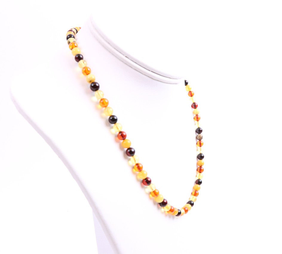 Adults amber necklace two style of beads - KLK06