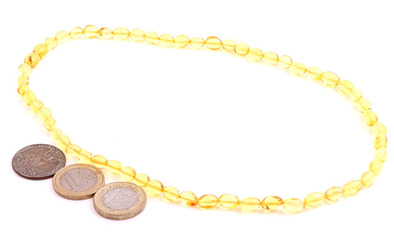 Bean Shape Yellow Necklace