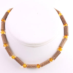 Native wood necklace