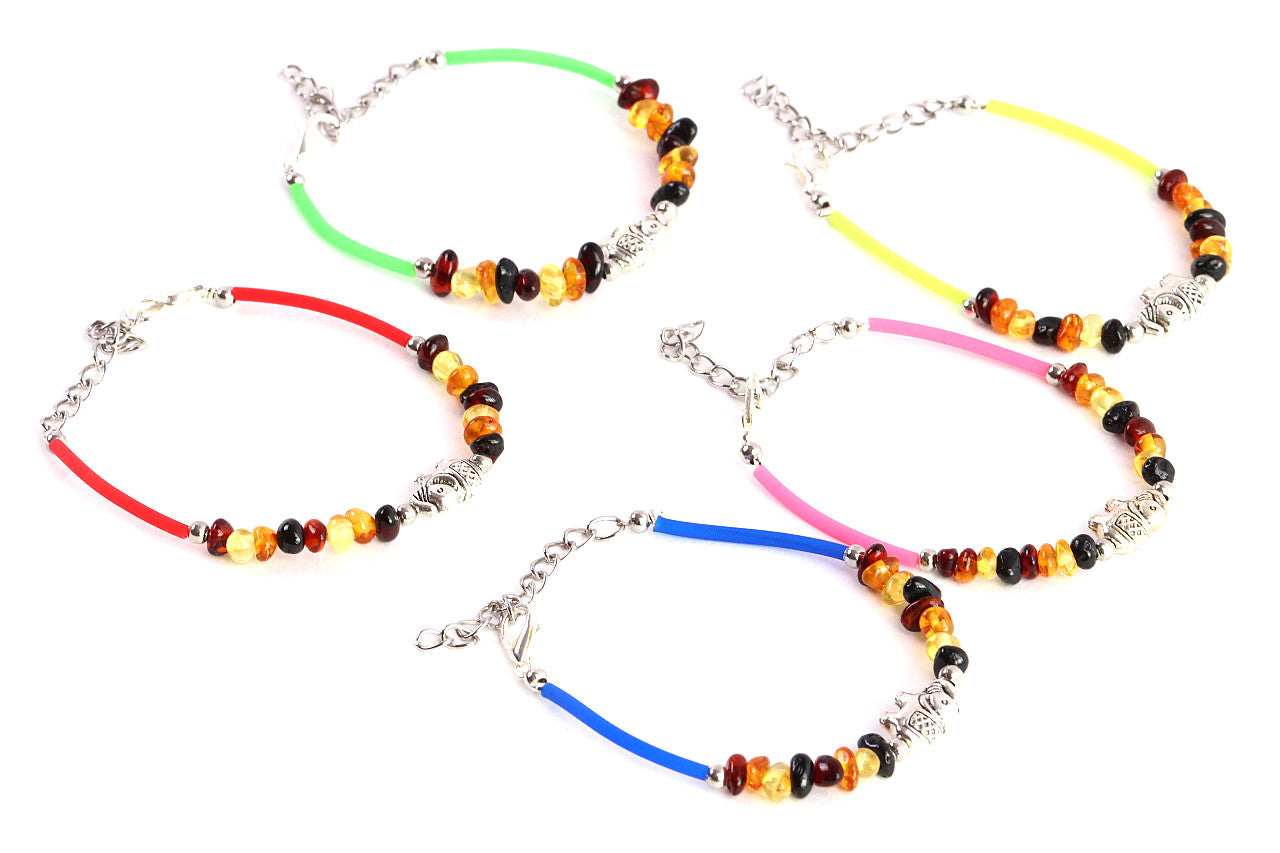 Elephant Charm Colour Bracelet