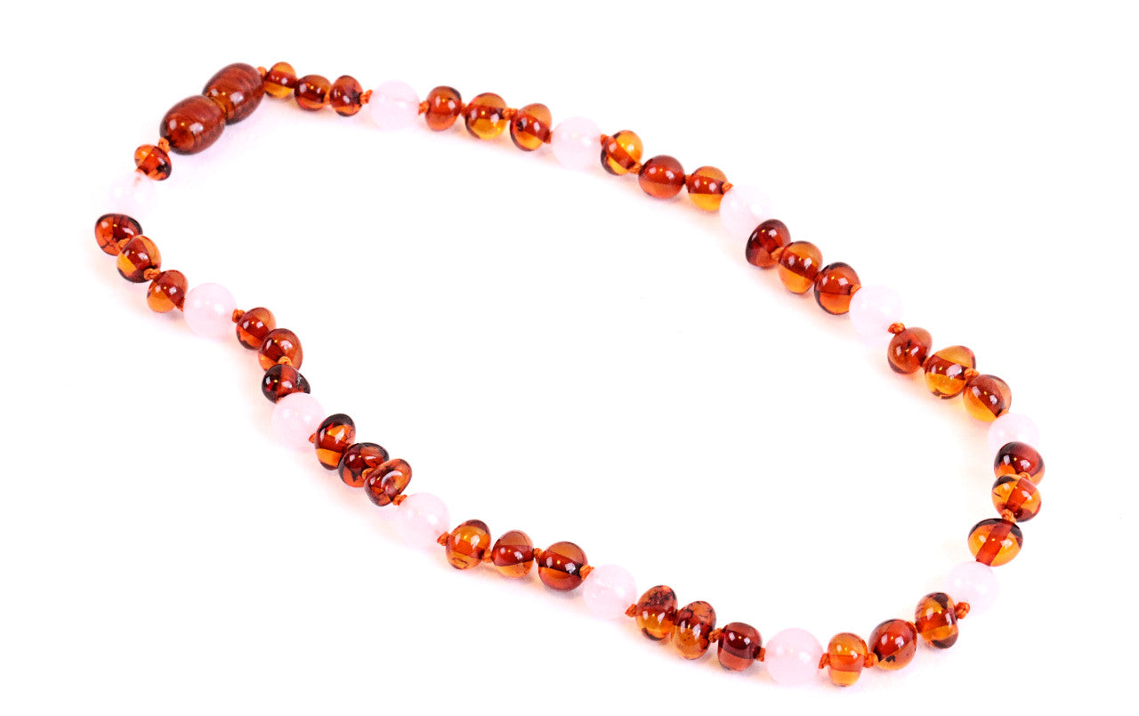 Rose Quartz Crystal Necklace for Children