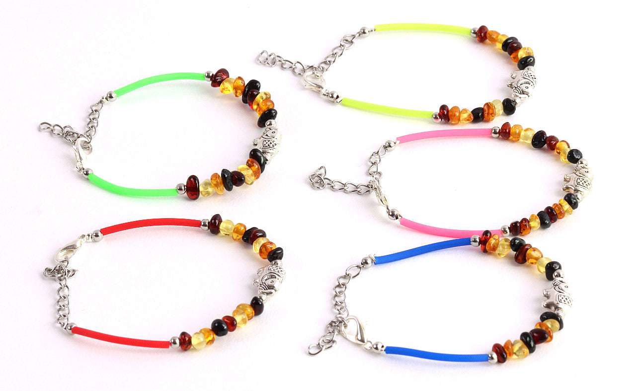 Elephant Charm Colour Bracelet