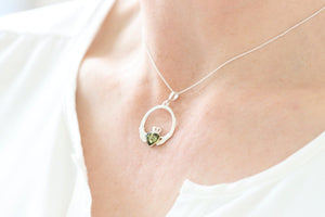 Green Claddagh Pendant