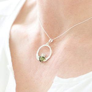 Green Claddagh Pendant