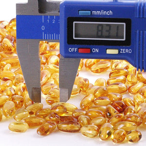 Honey Bean Shape Amber Beads for Crafting - Amber SOS