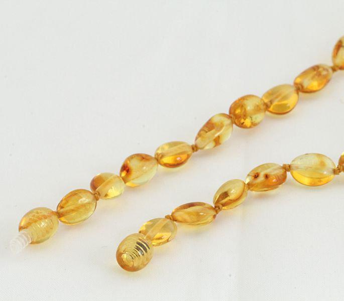 Honey Bean Baltic Amber Bead Necklace - Amber SOS