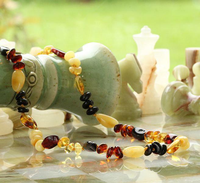 Colorful Amber Bead Necklace - Amber SOS