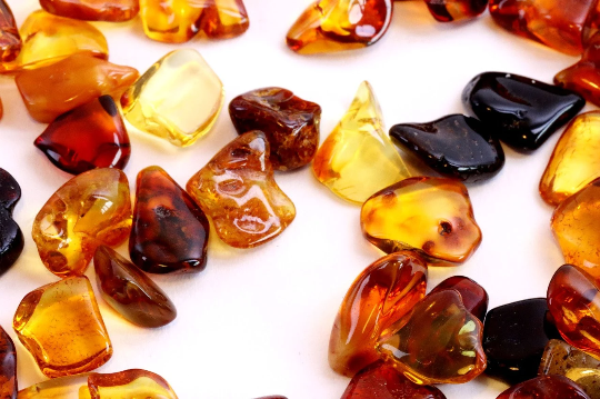 Offer SALE 60 Mixed Loose Genuine Baltic Amber Beads with holes, Approx 0.7g each piece