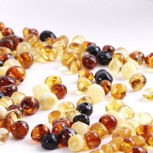 Mixed Baroque beads with holes (5mm X 5mm) Crafting Beads - Amber SOS