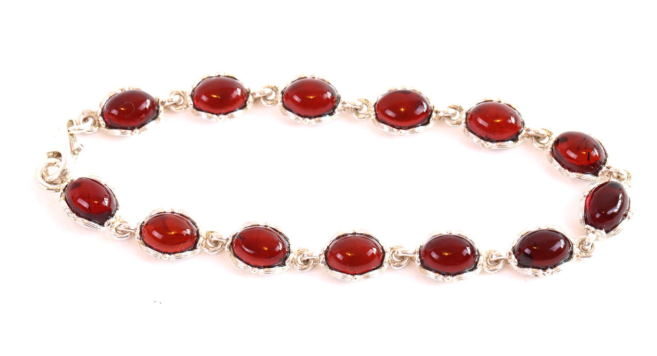 Classic Silver and Amber Bracelet