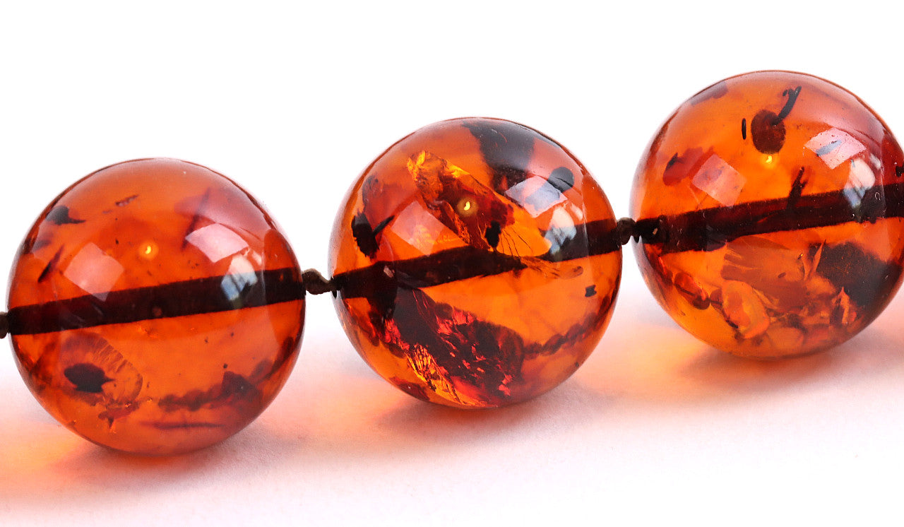 Unique Large Red Amber Necklace